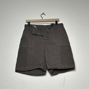 VTG Propper Public Safety Men Adjustable Waist Brown Cargo Shorts 32 Ripstop 90s